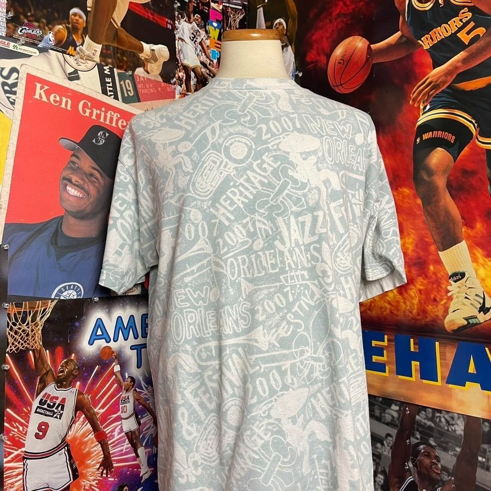 New Orleans Jazz and Heritage Fest 2007 AOP Band Black Culture Tee Sz XL
